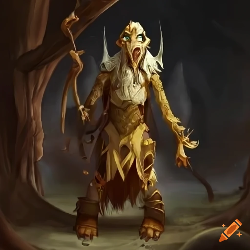 character design of a thri-kreen wizard