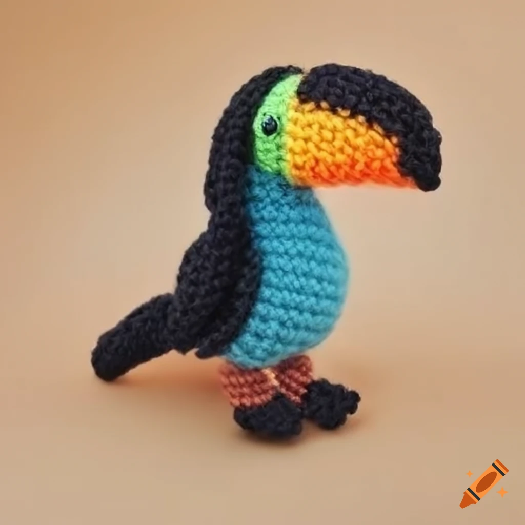 amigurumi toucan figurine