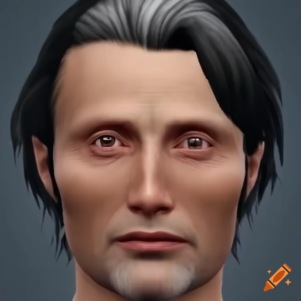 Mads Mikkelsen as a Sims 4 character