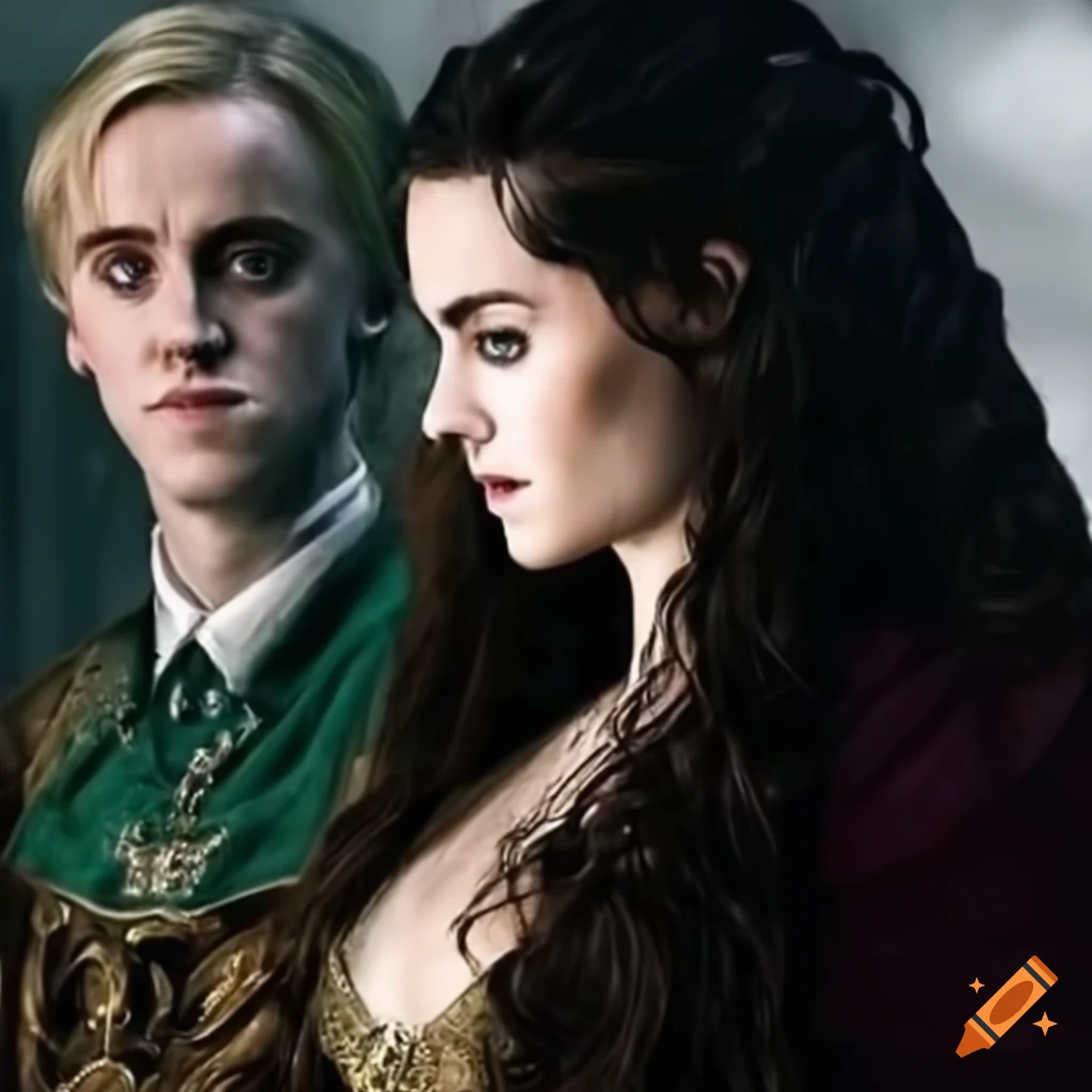 Draco malfoy and his girlfriends looking sad on Craiyon