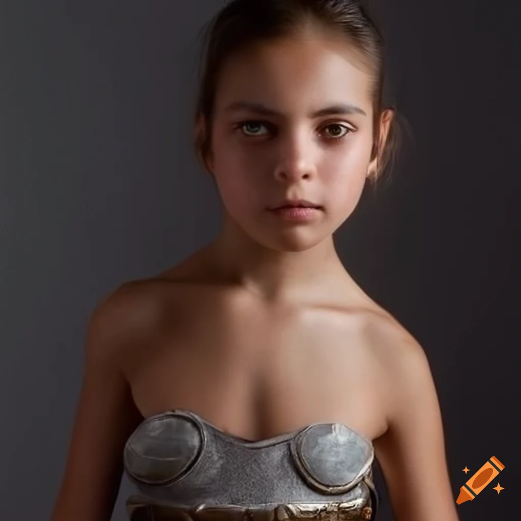 fantasy artwork of a young girl gladiator