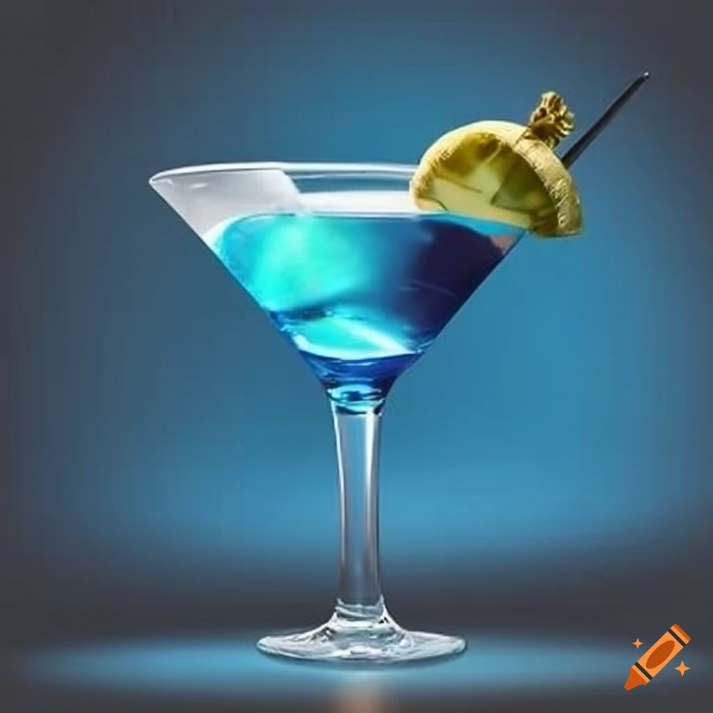 blue martini cocktail