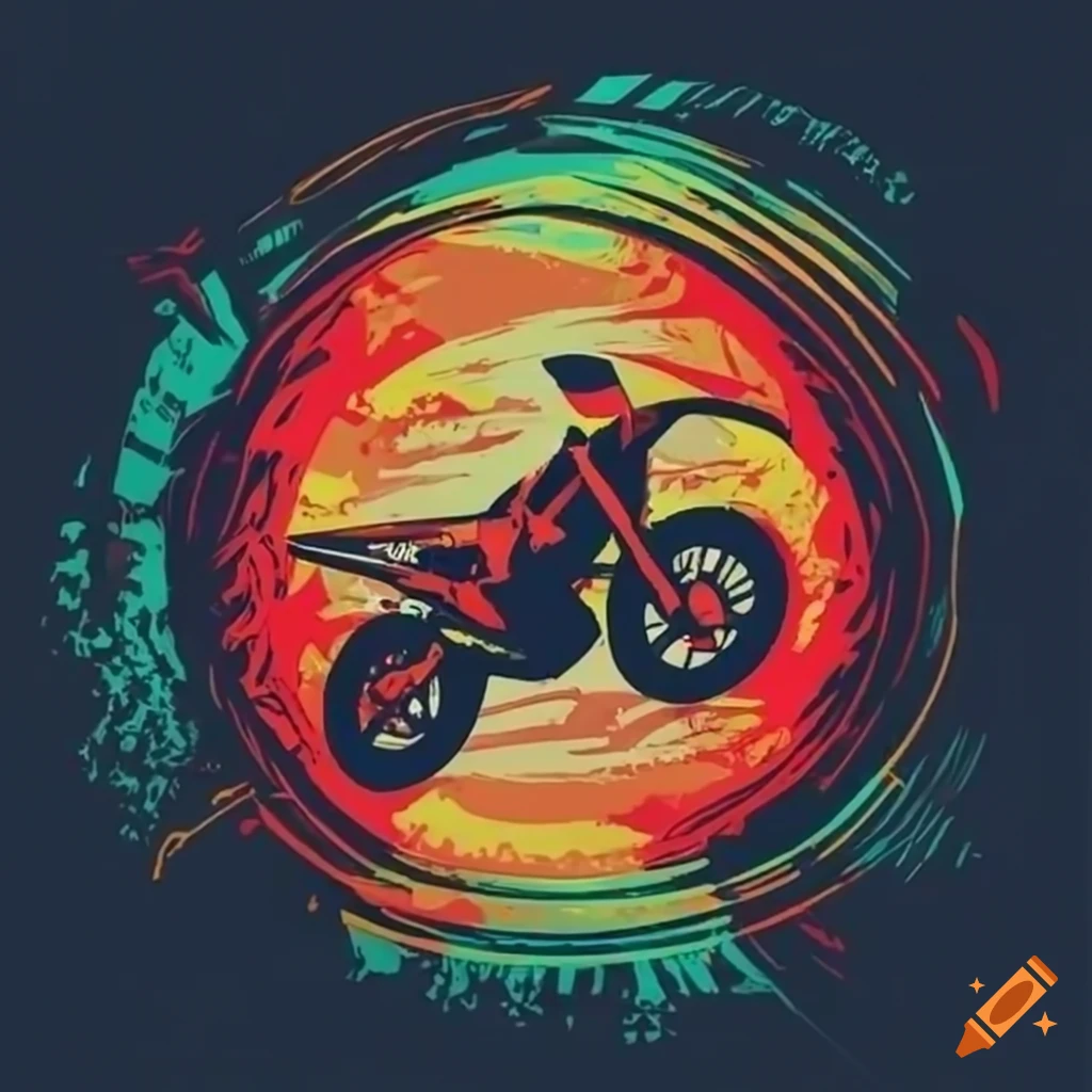 motocross team logo with G.E.T. UP - Grodno Enduro Team text