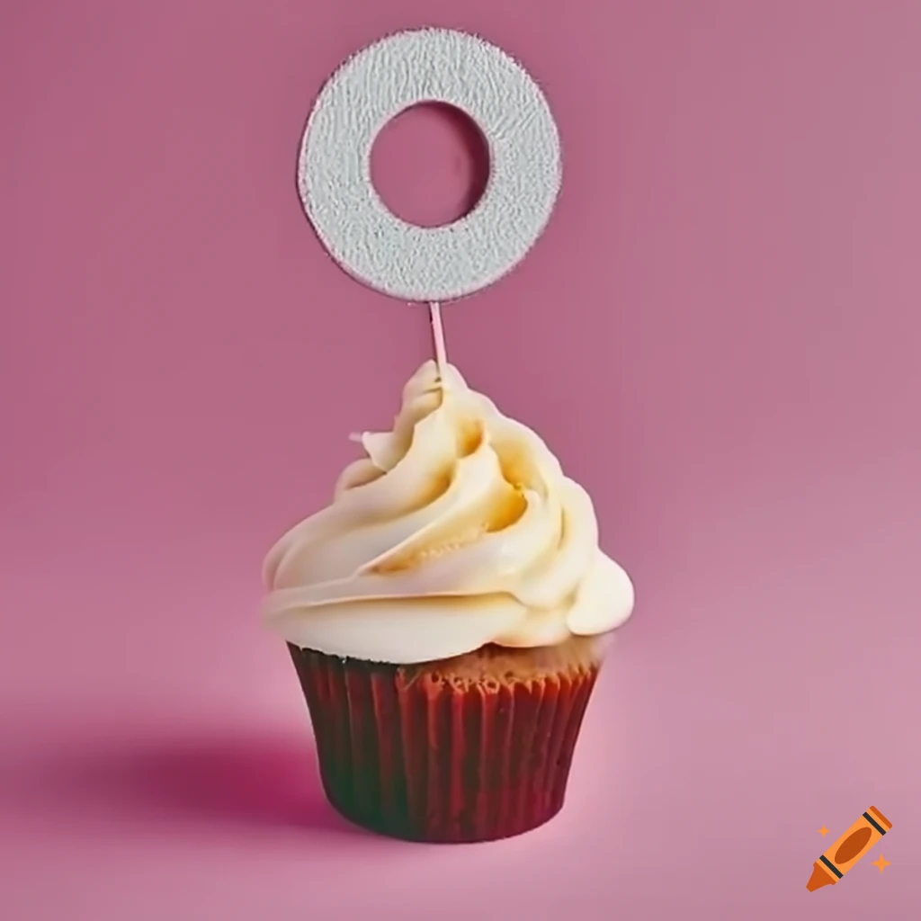 mock-up of a delicious cupcake with a topper