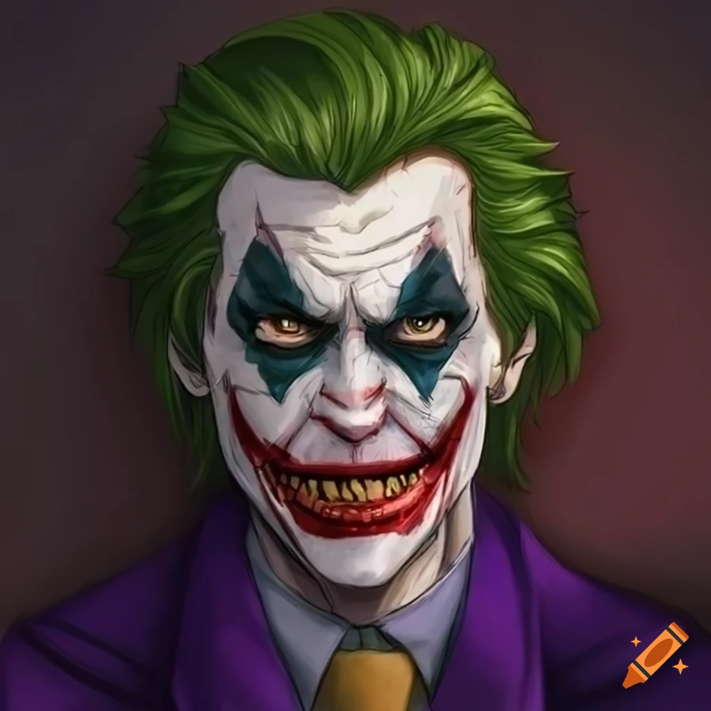 Anime-style reimagination of the Joker