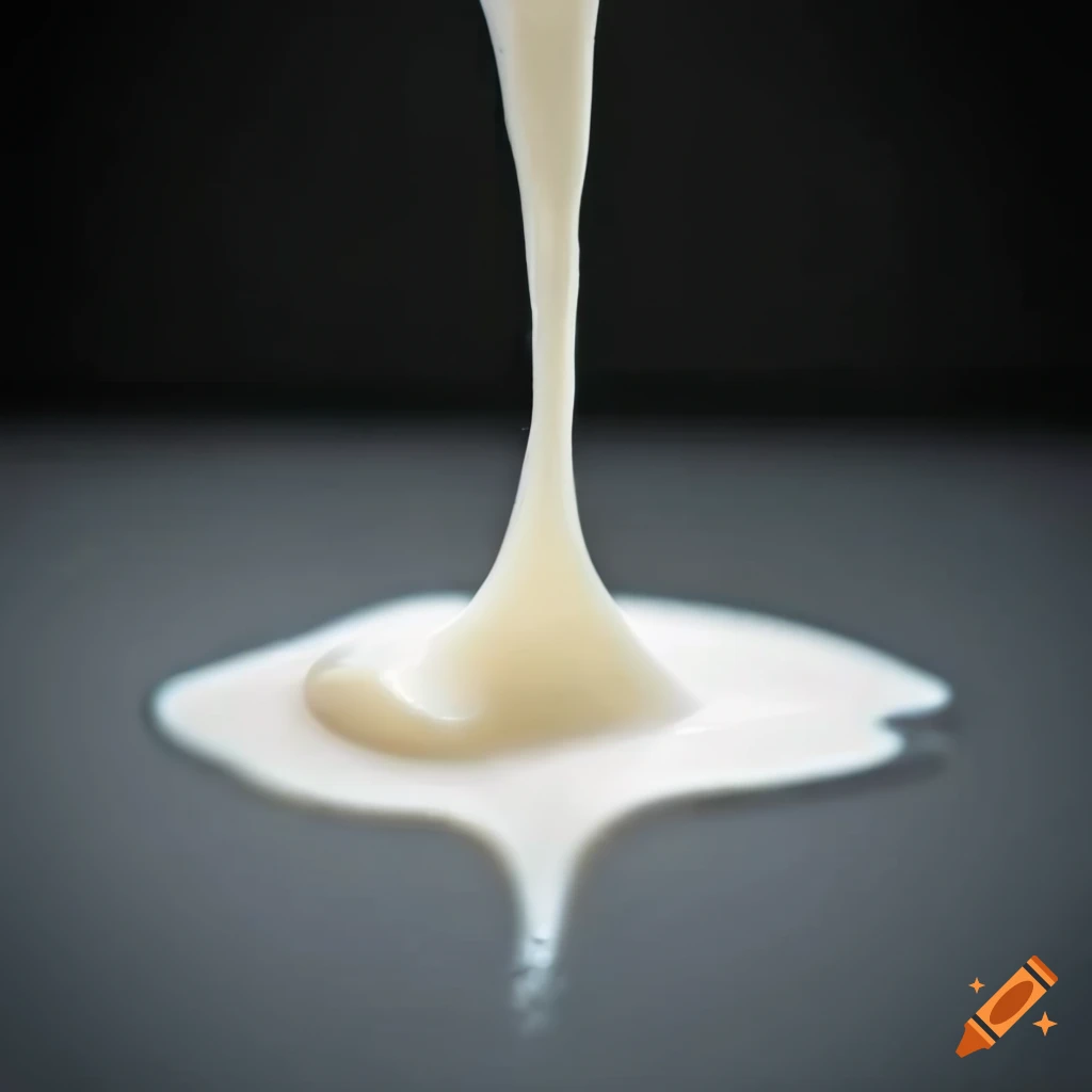 milk flowing out of a bottle