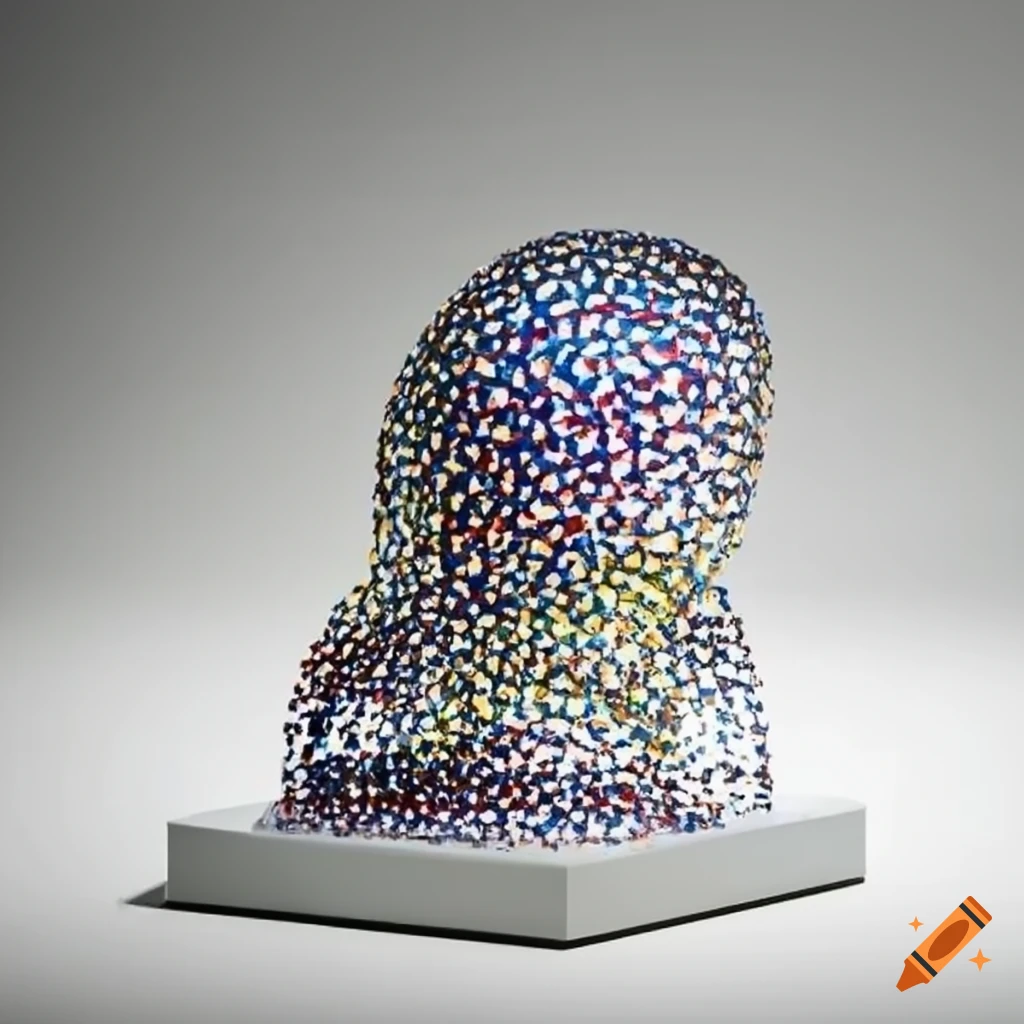 pointillism sculpture on technology acceleration