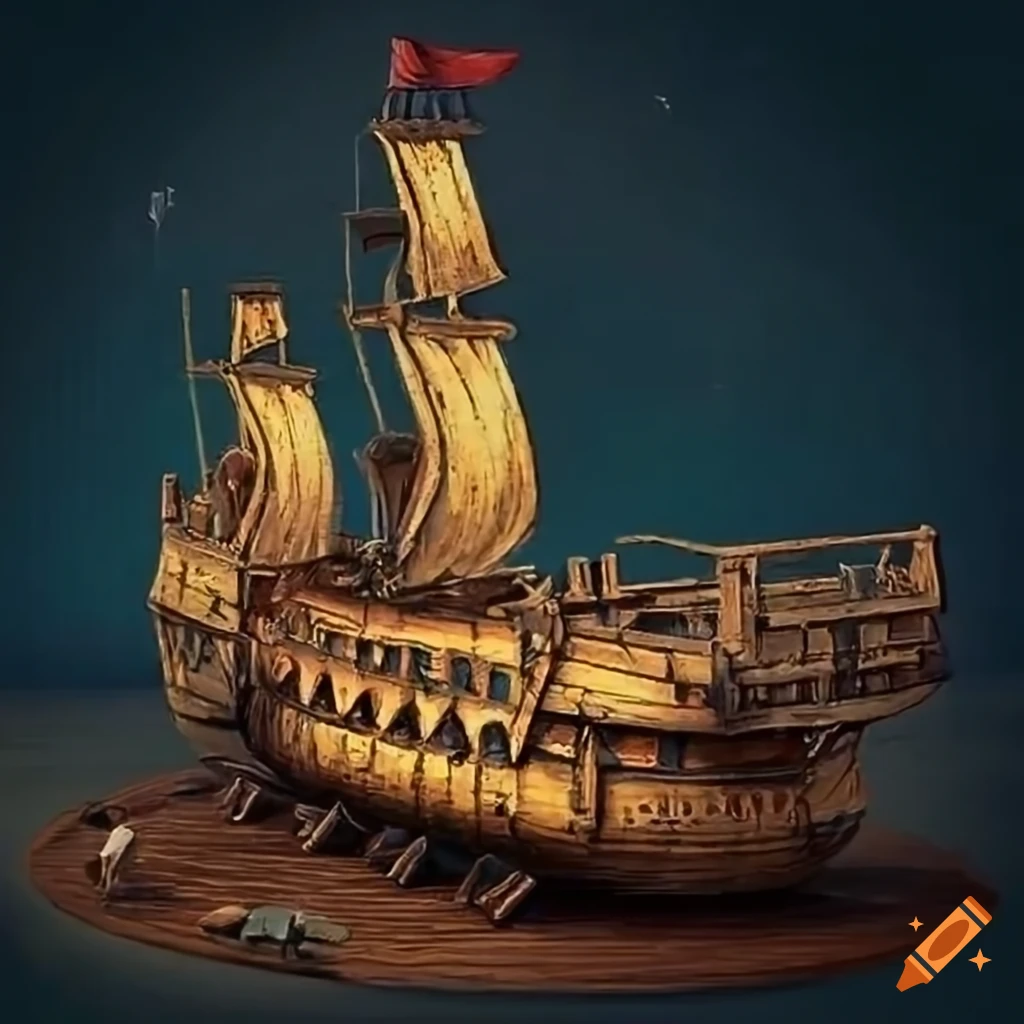 painting of a naval battle with firing cannons
