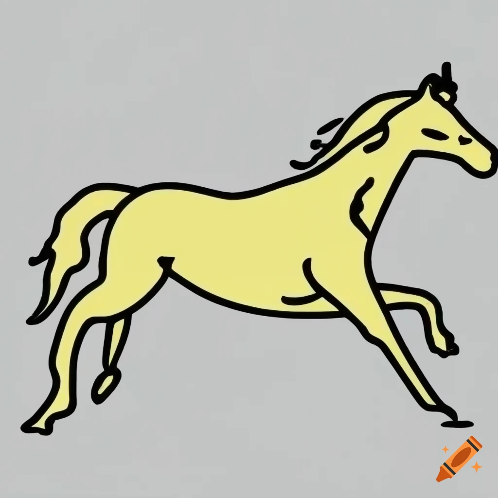Simple Line Drawing Horse Stock Illustration 2153970553 | Shutterstock