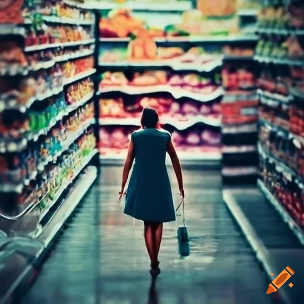 woman shopping at a grocery store