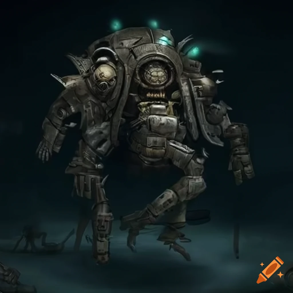image of a Cyborg Warrior with a hoverjeep