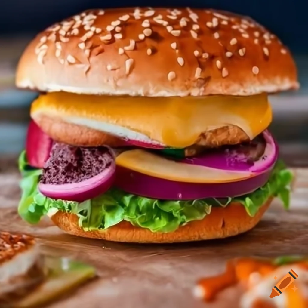 realistic hamburger advertisement