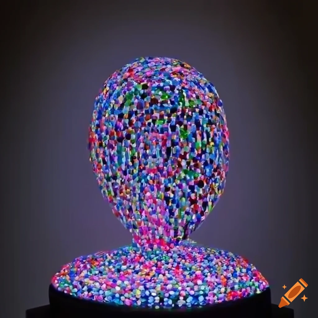 pointillism sculpture on technology acceleration