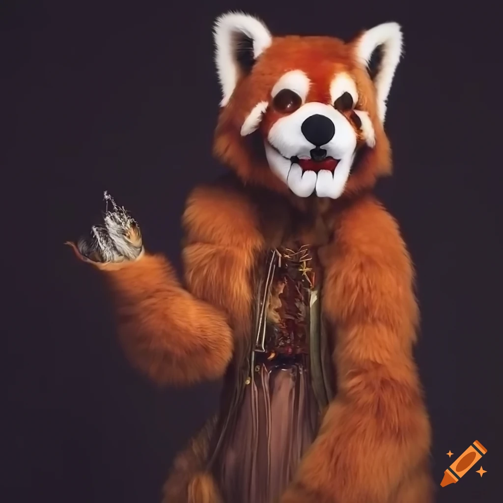 red panda fursuit animatronic