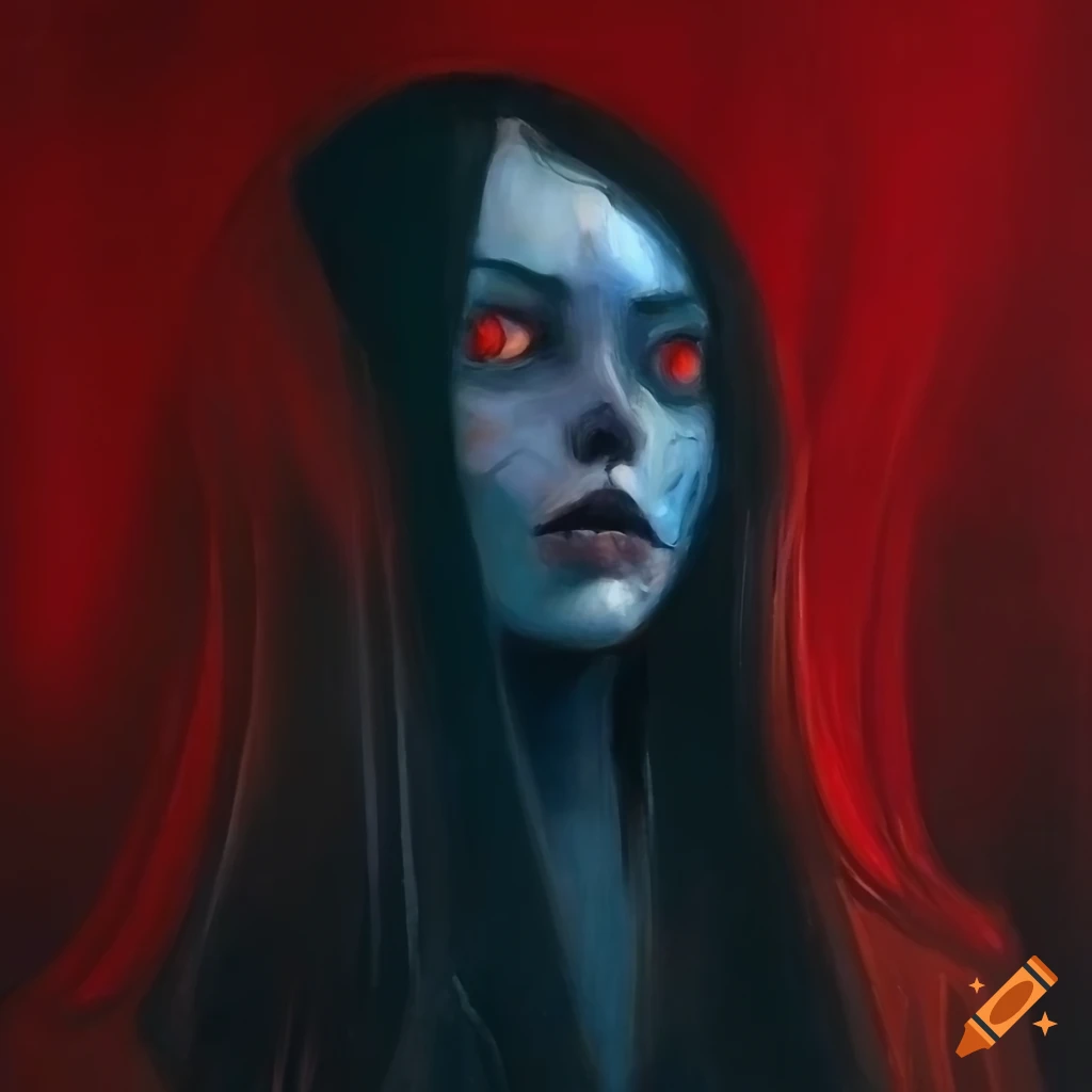 dark painting of a depressed woman in Francis Bacon style