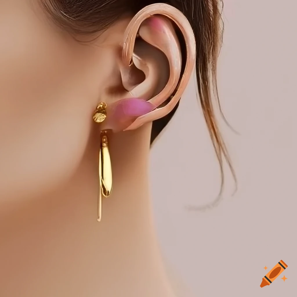 gold-plated brass floral earrings
