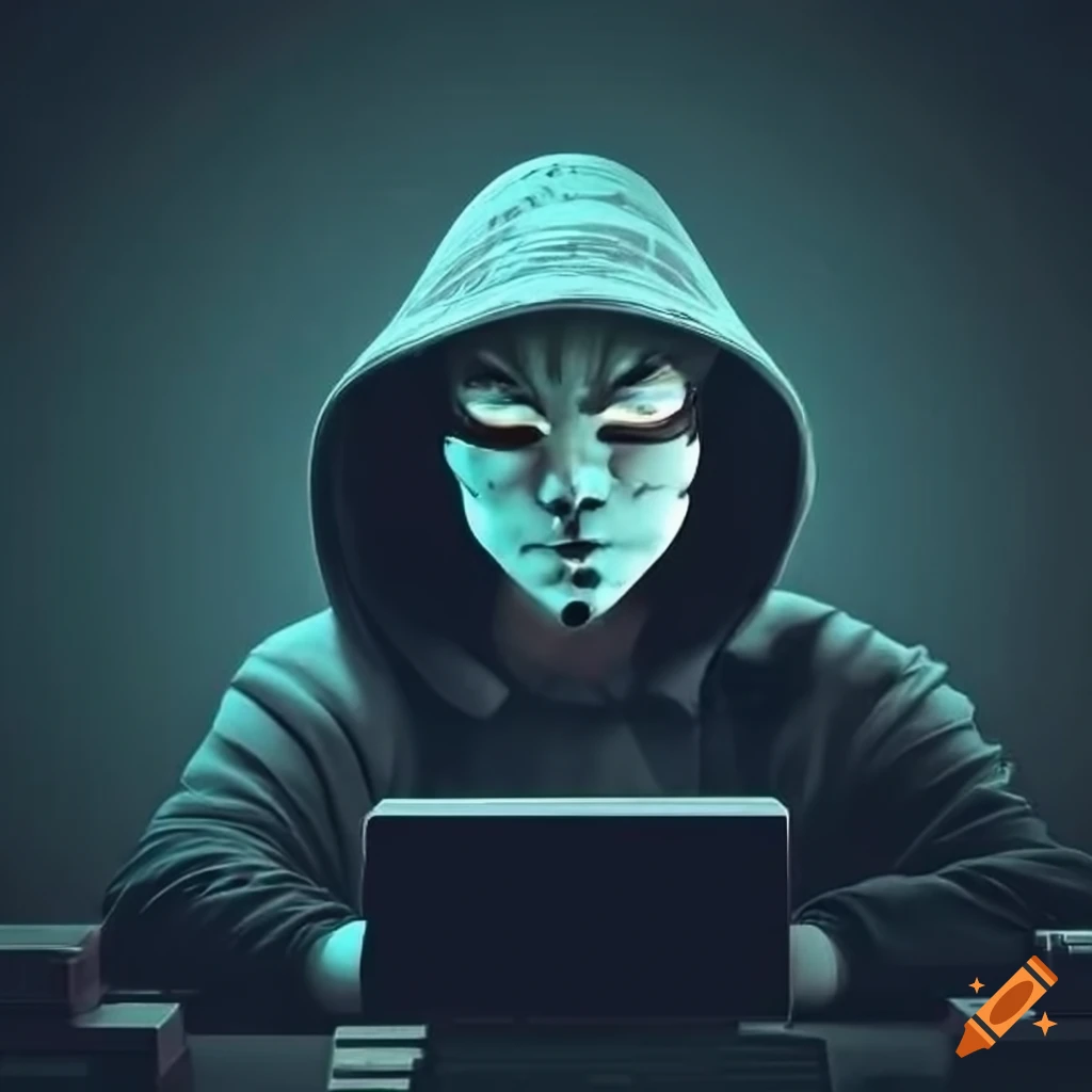 illustration of a computer hacker