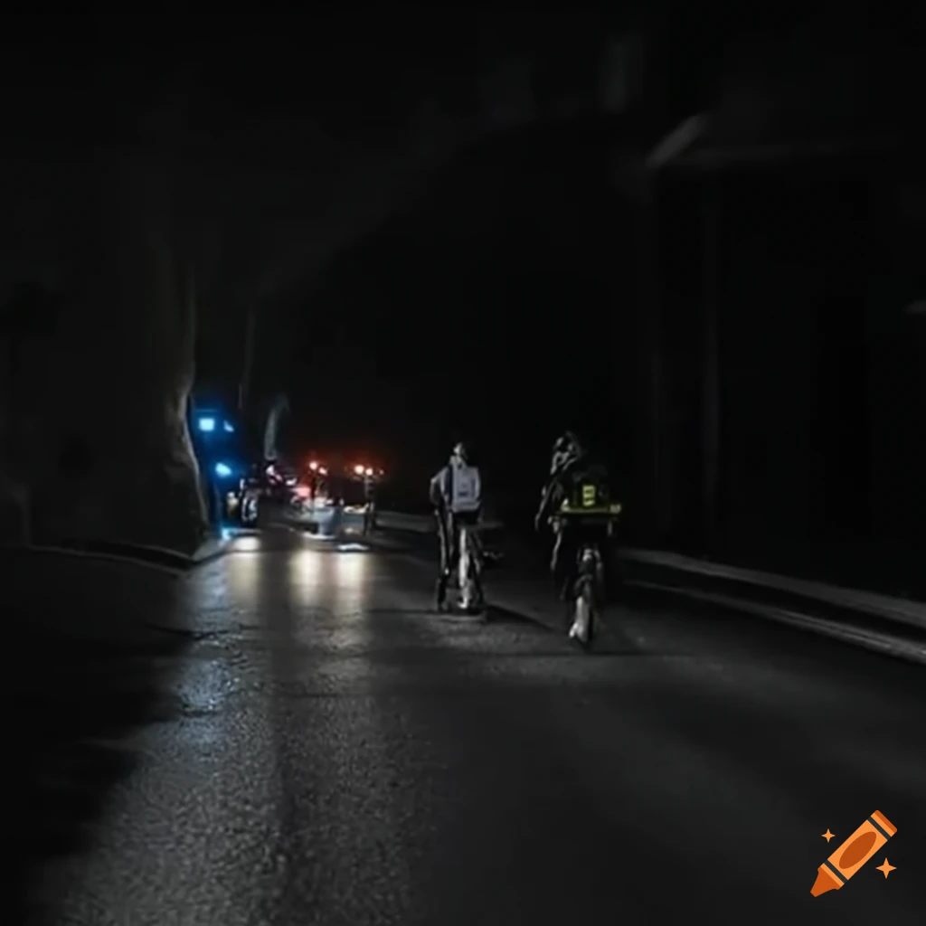 cyclist stopped by the police on the highway