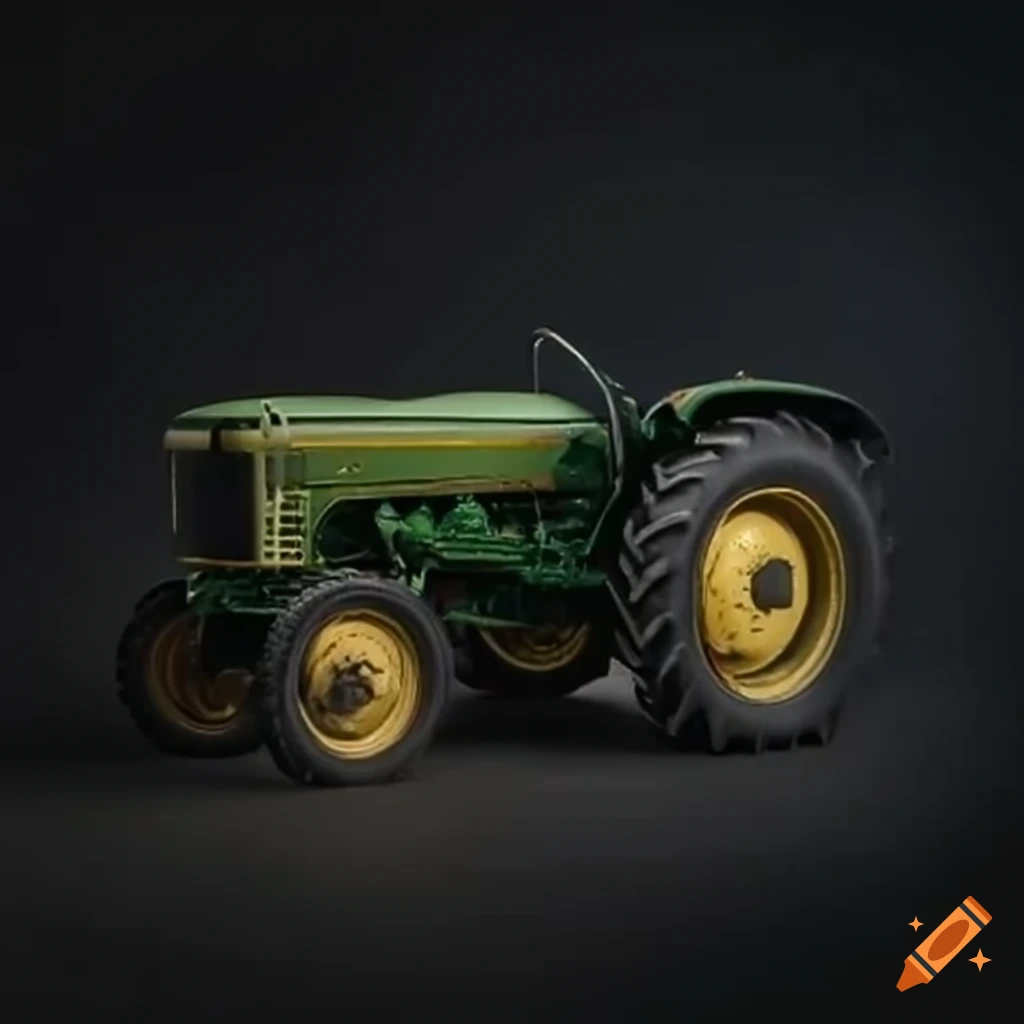 dark green tractor with the number 14