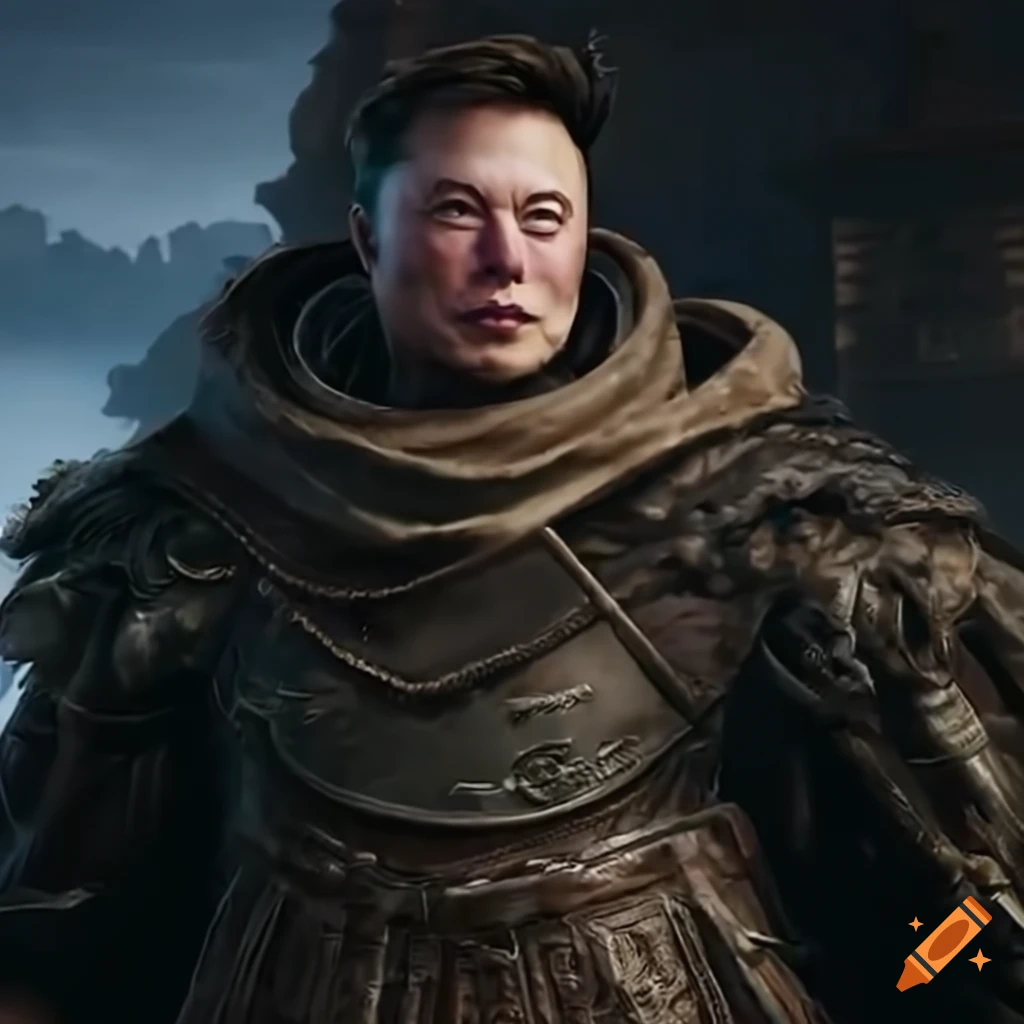 image of Elon Musk in Elden Ring game