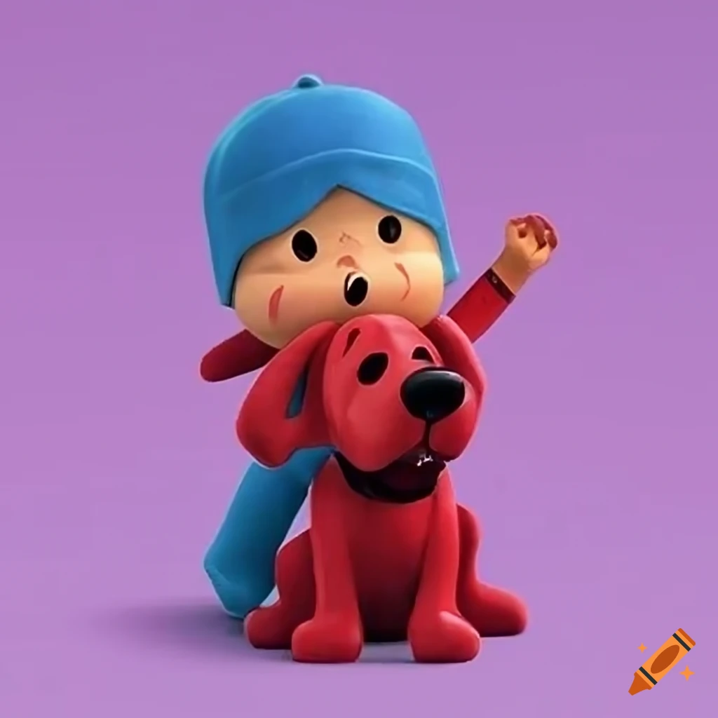 Pocoyo and Clifford characters