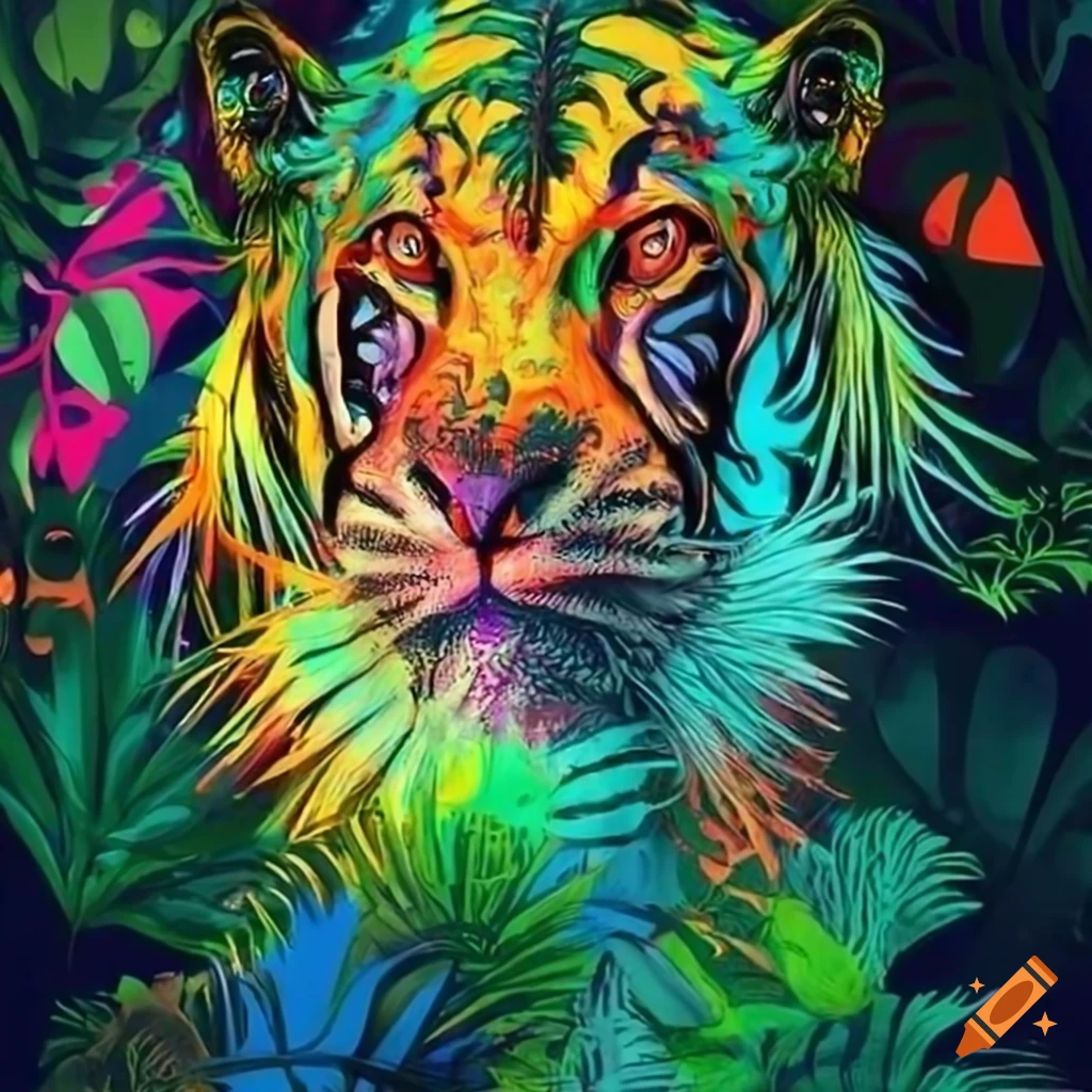 artistic lettering of the word 'Jungle'