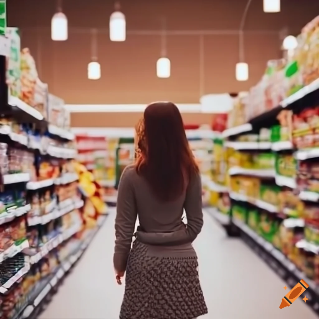 woman shopping at a grocery store