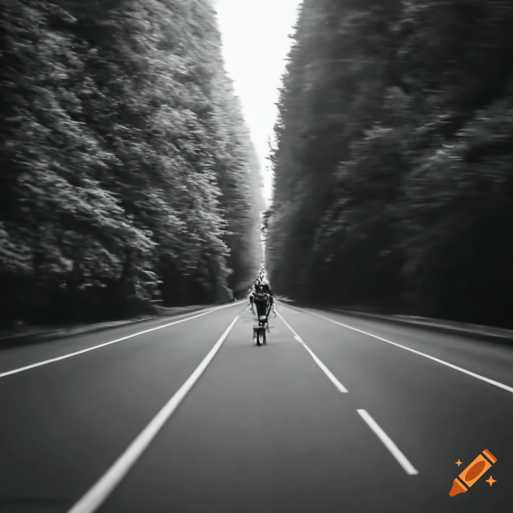 bicycle running on a highway