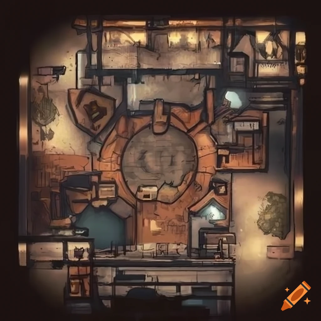 disco Elysium style night club map