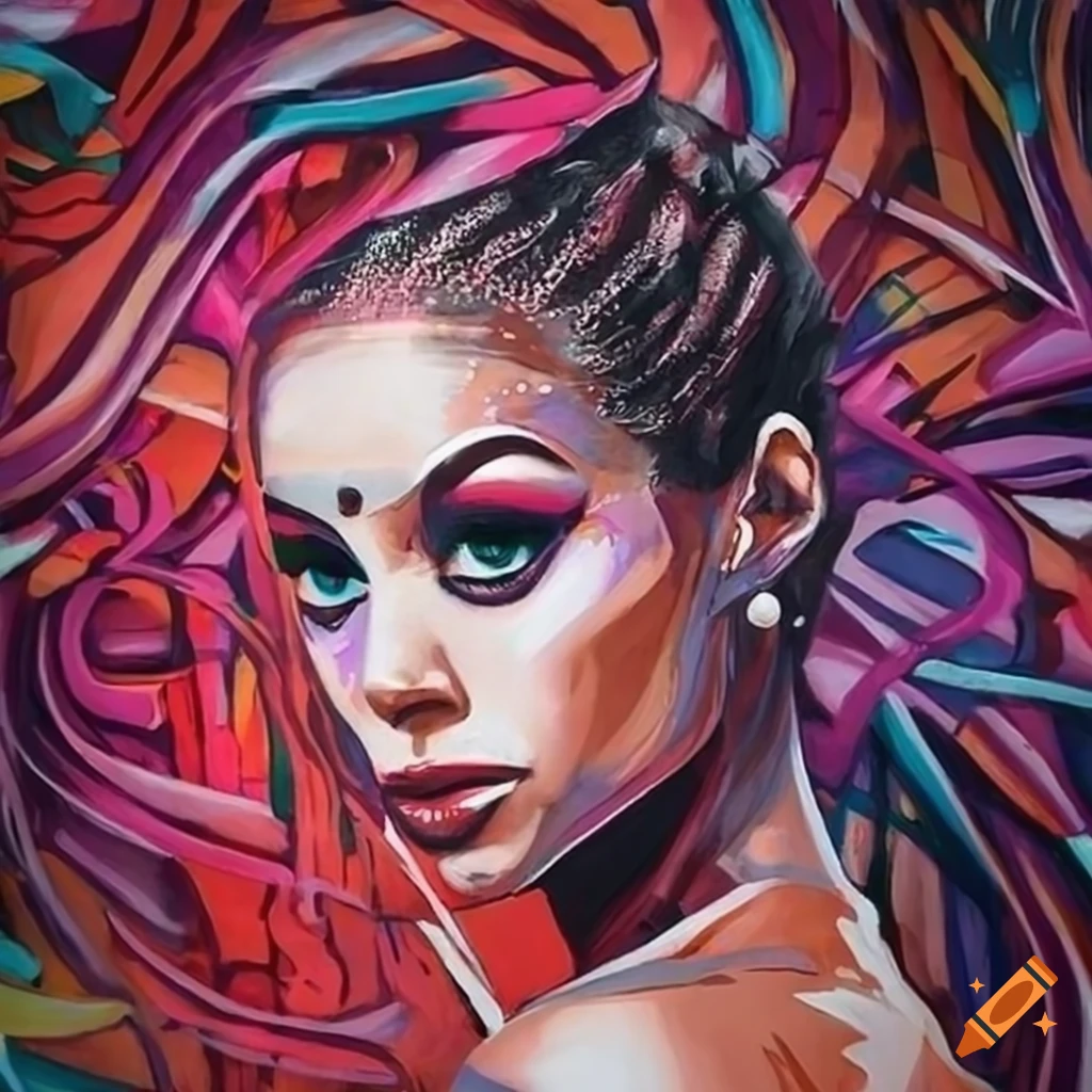 street art of a dancer