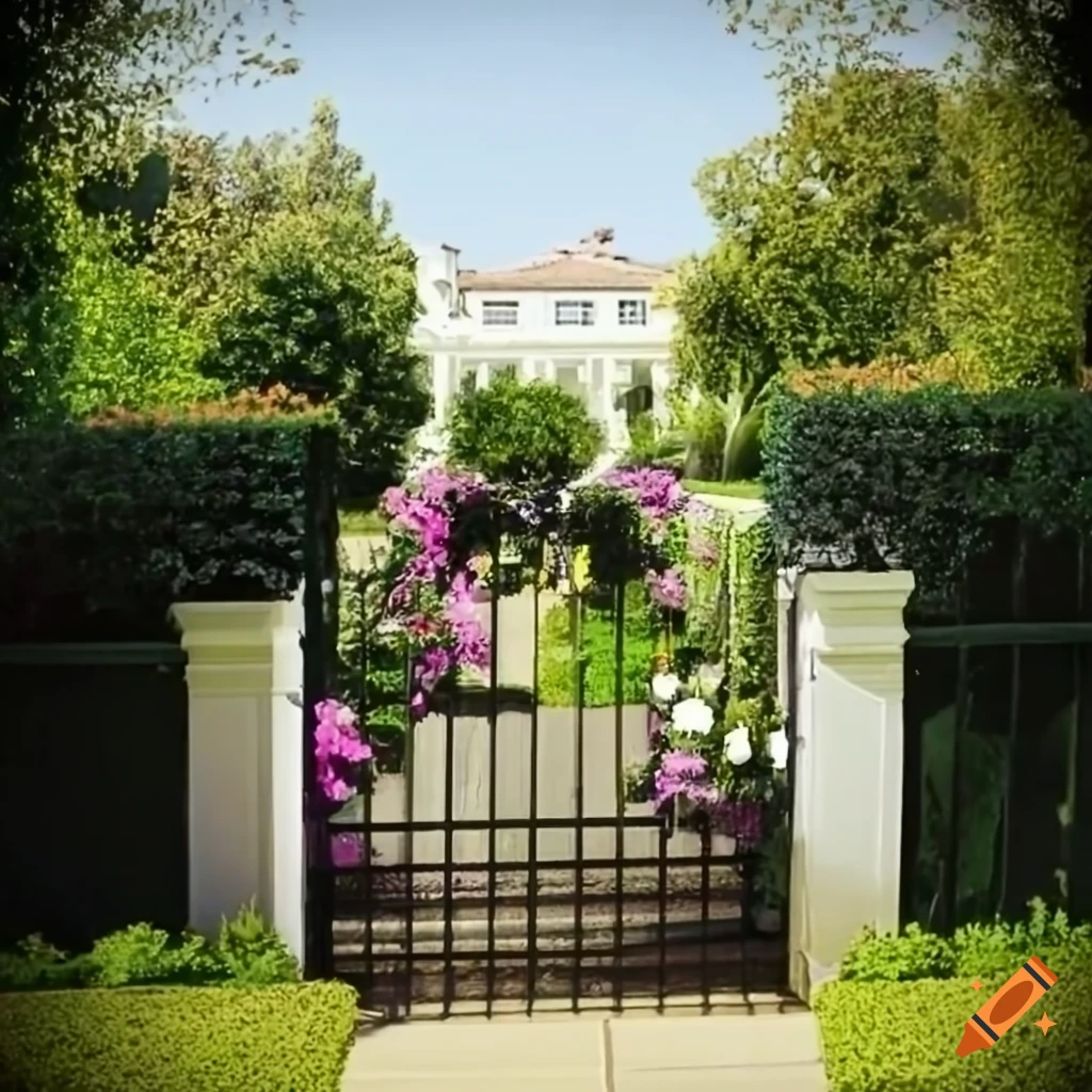 beautiful dollhouse with pastel colors and grand driveway