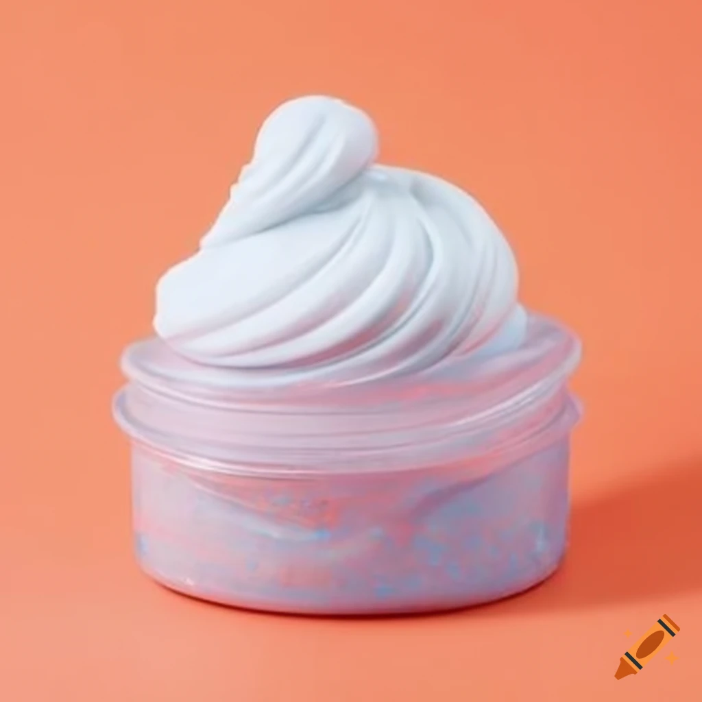 white slime toy with silver glitter