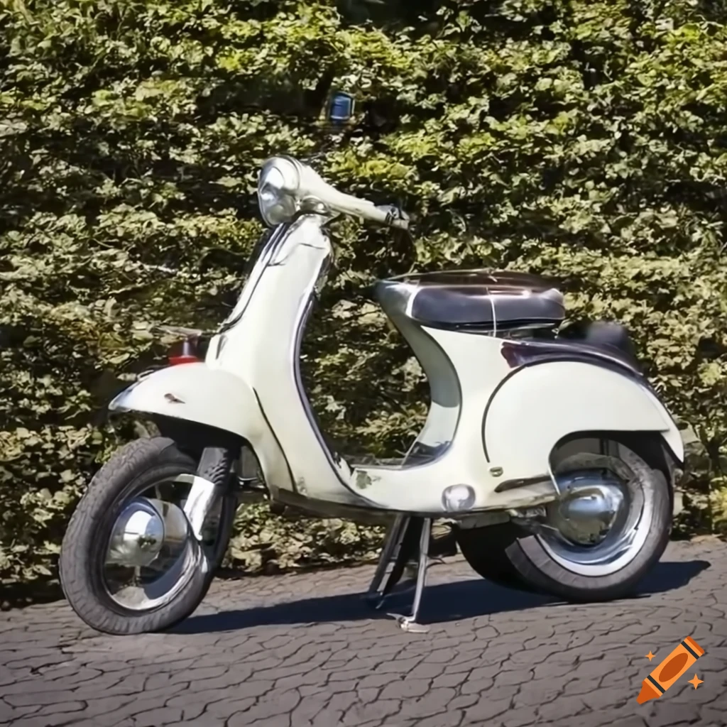 vintage Italian-style moped from the 1960s