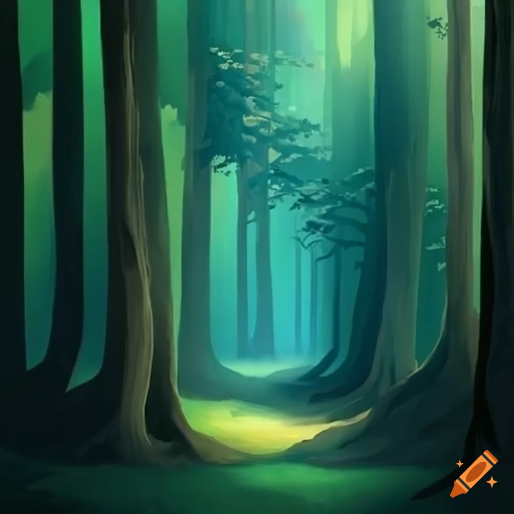dreamy forest landscape