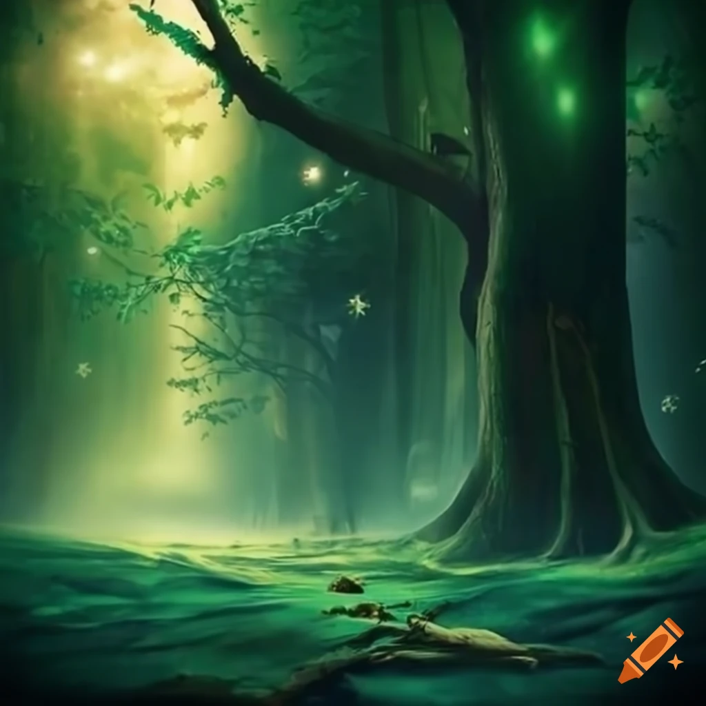 dreamy forest landscape