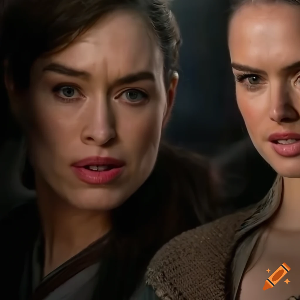 Lena Headey and Daisy Ridley in a fantasy outdoor setting