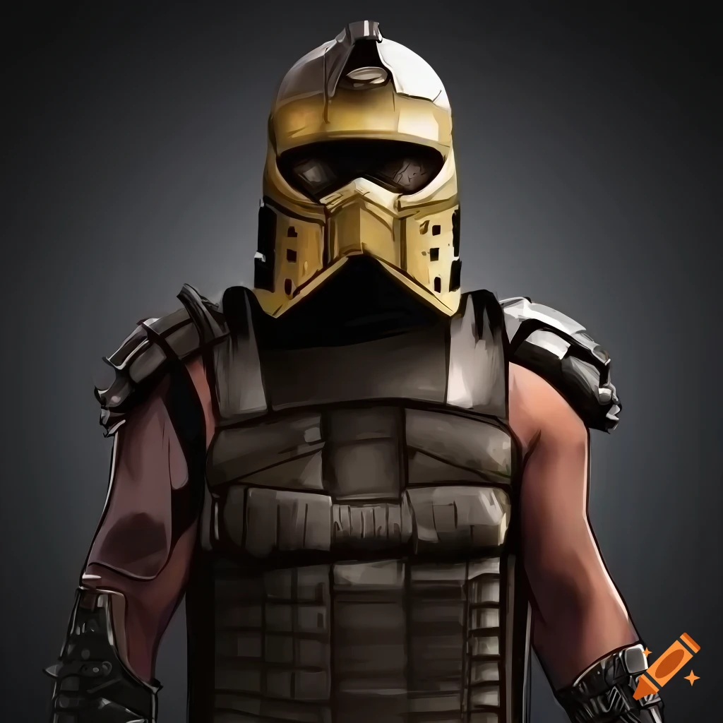 modern interpretation of a gladiator in a gritty urban setting