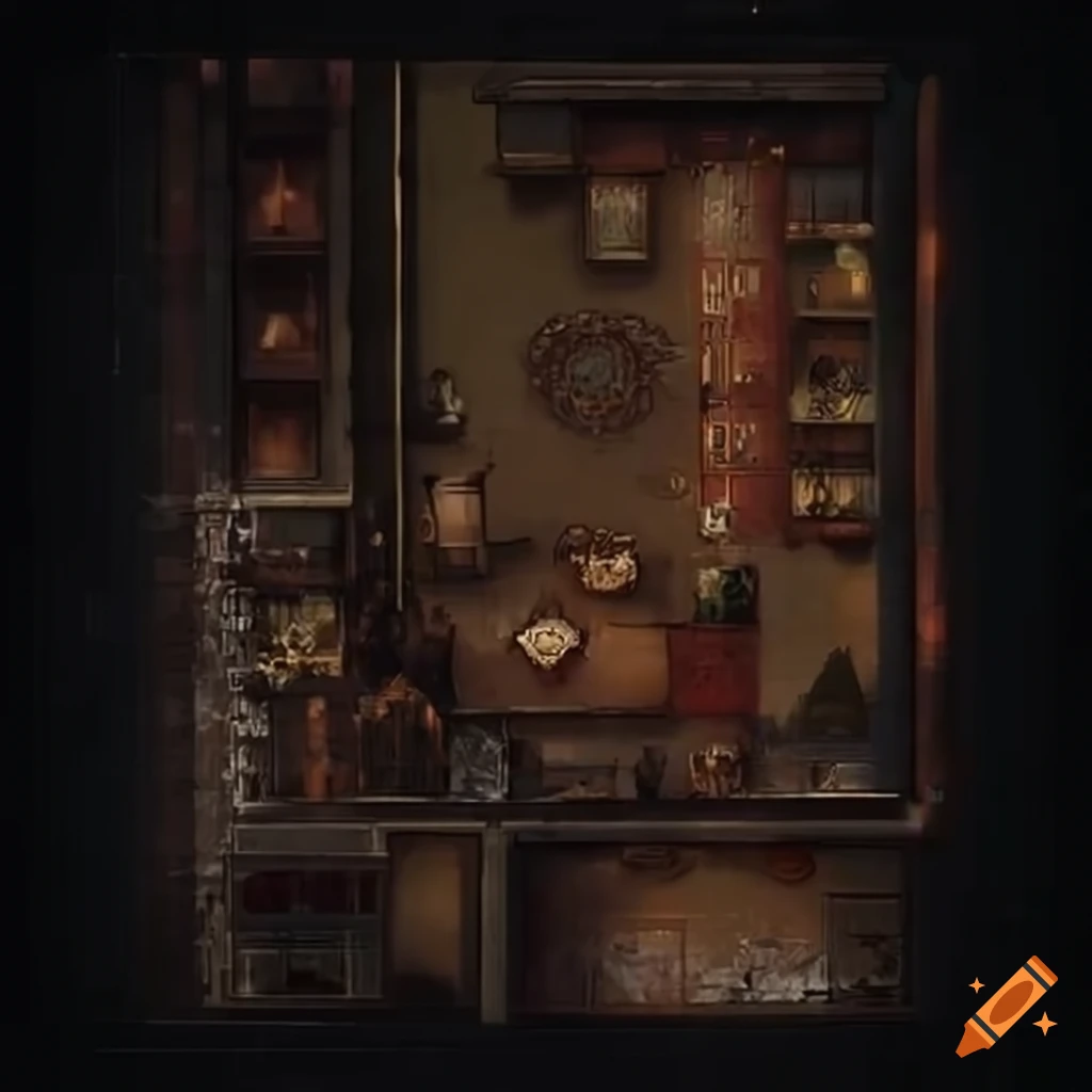 disco Elysium style night club map