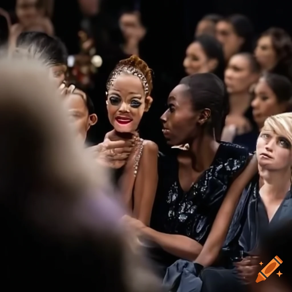 fashion runway audience in awe