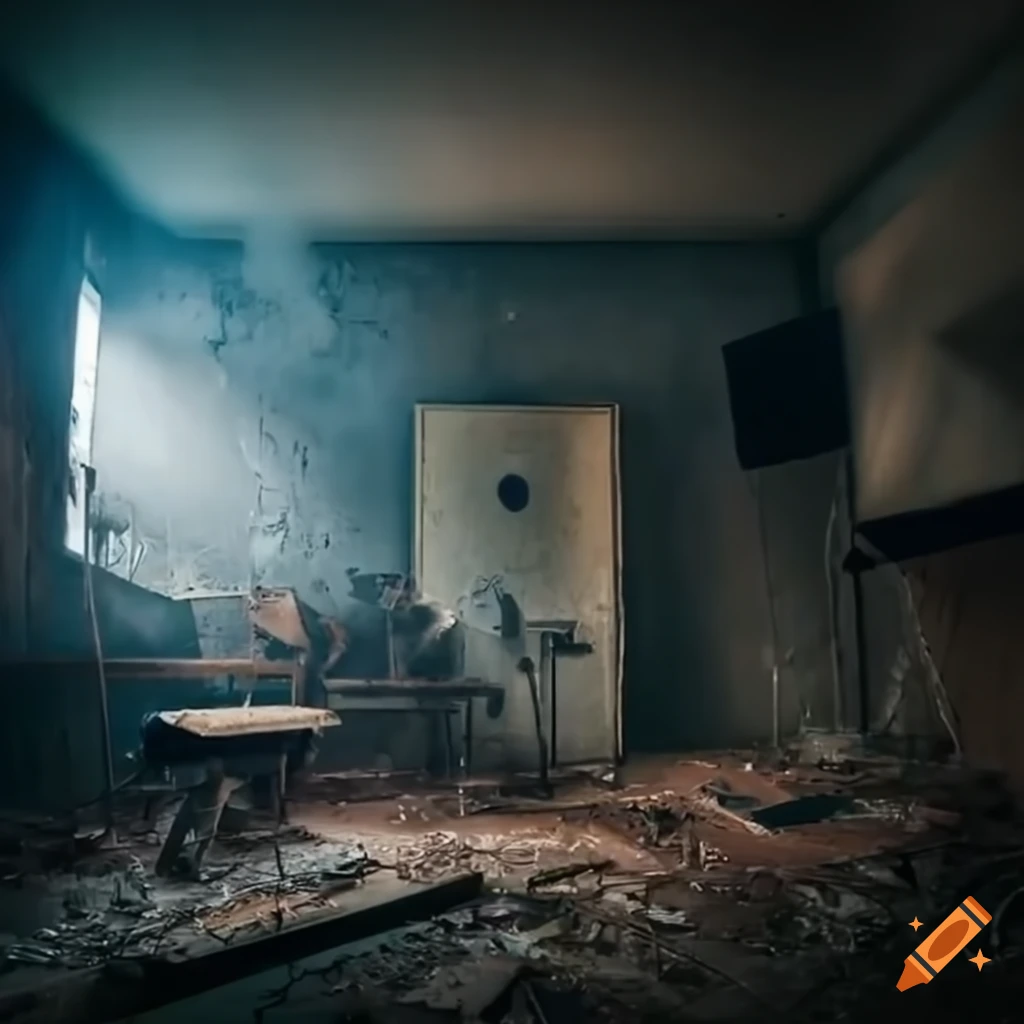 abandoned giant room turned into a recording studio