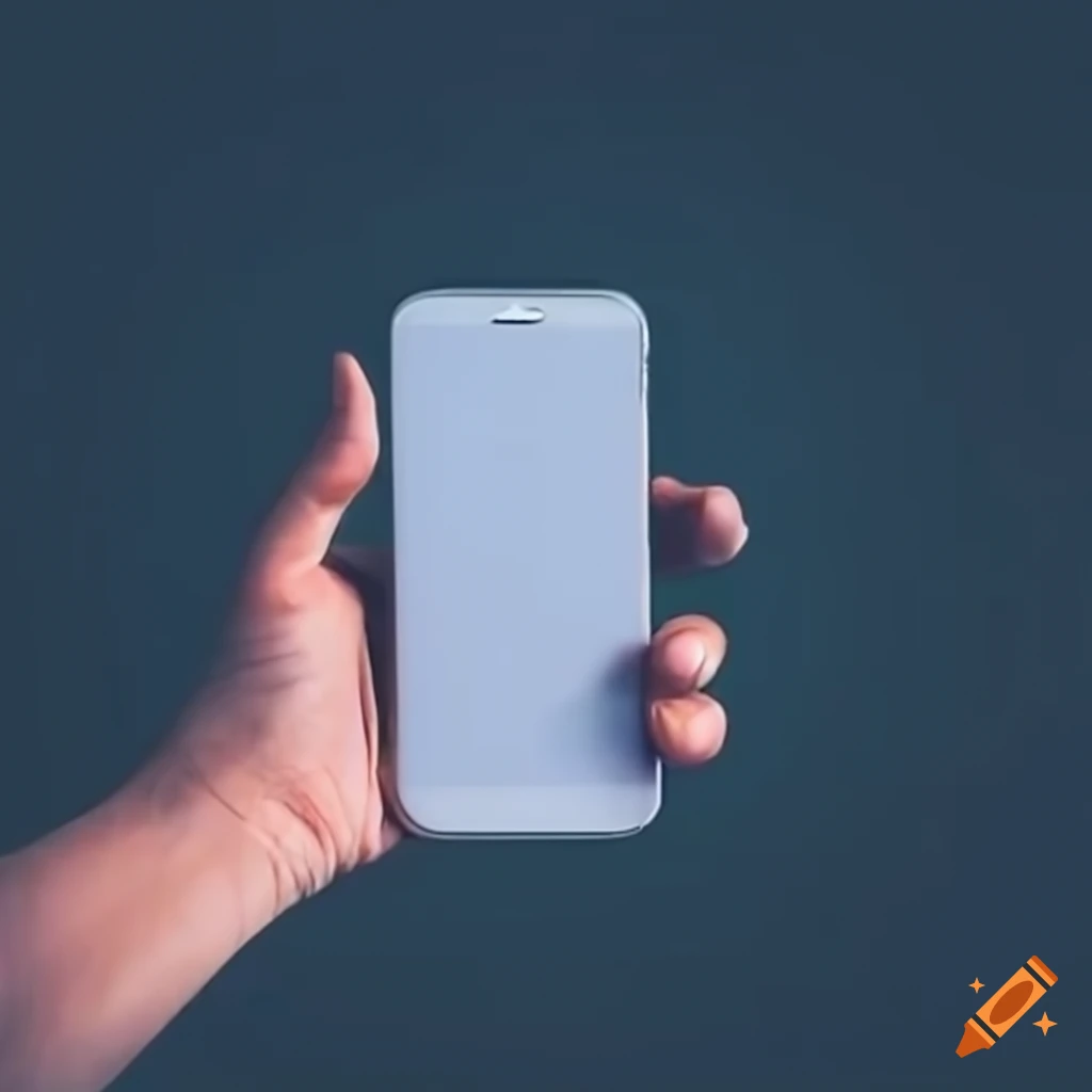 top view of a hand holding a cell phone