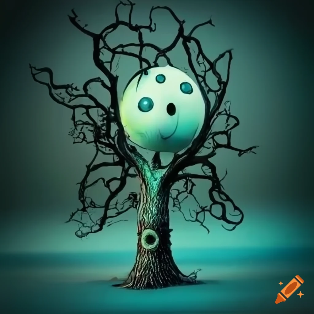 tree in the style of Tim Burton