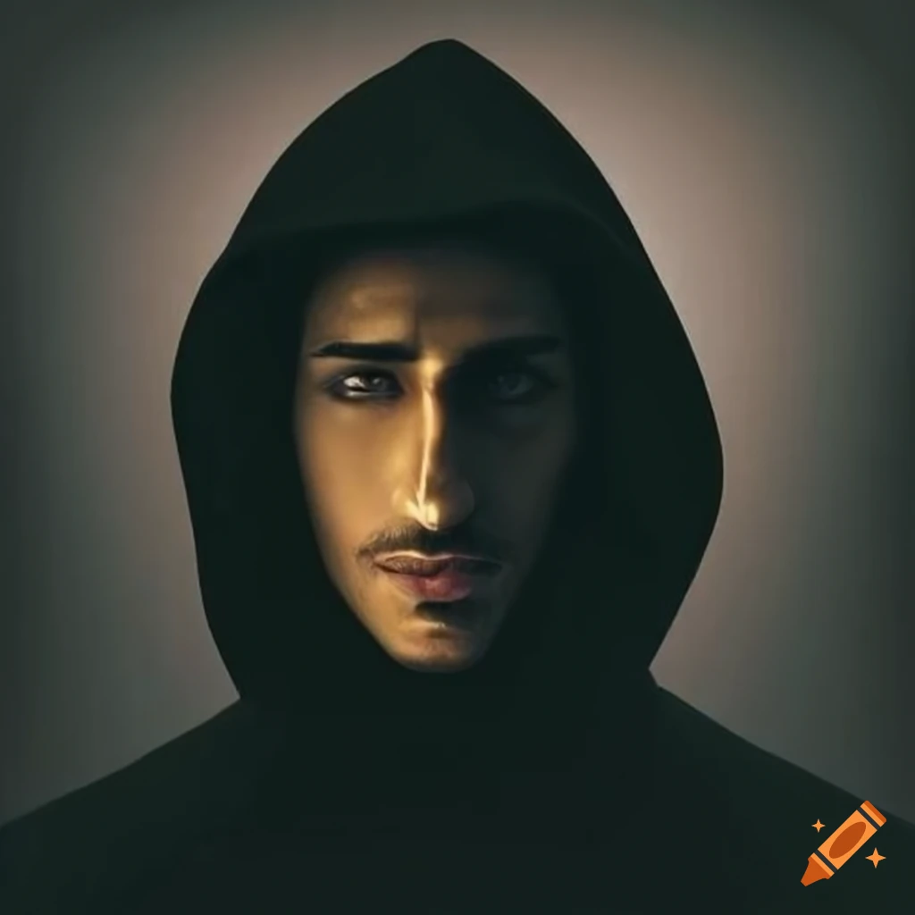 elegant arabic man with golden eyes