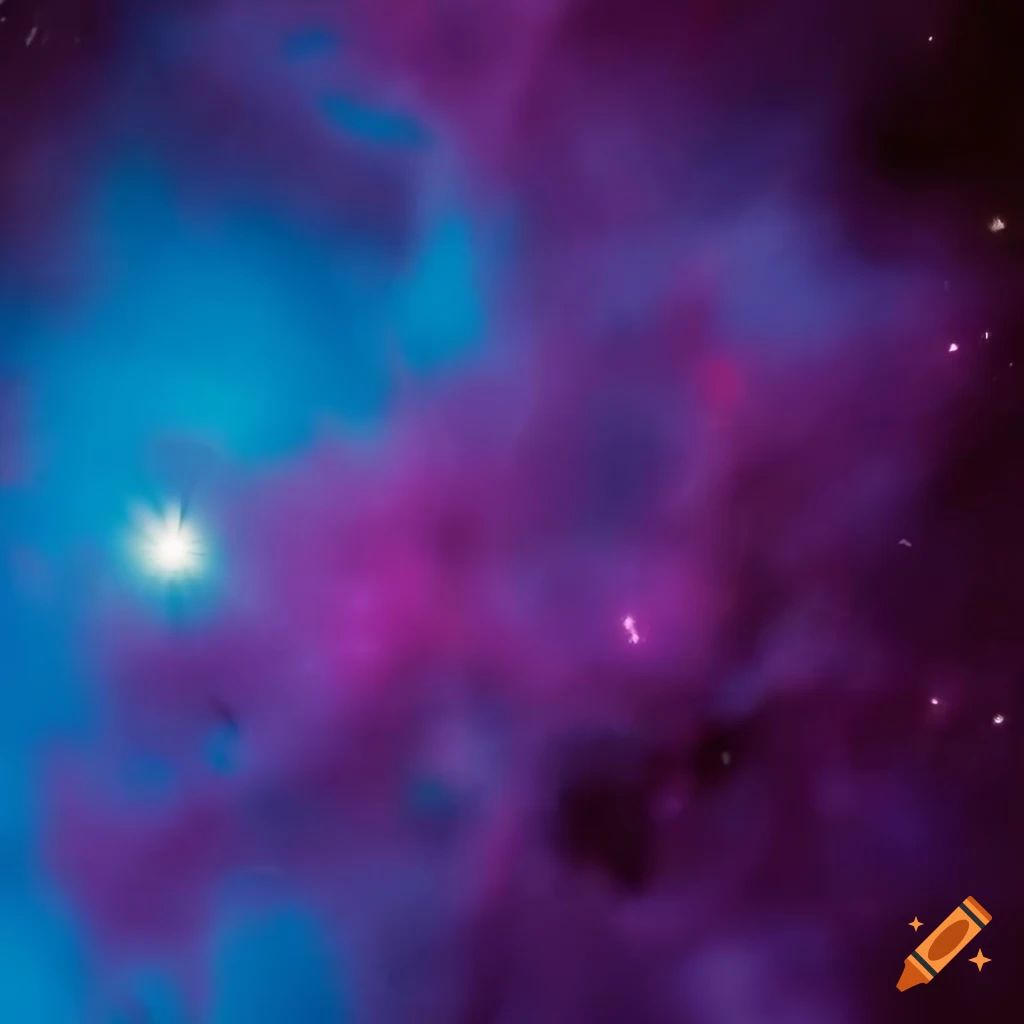 purple and blue space candle