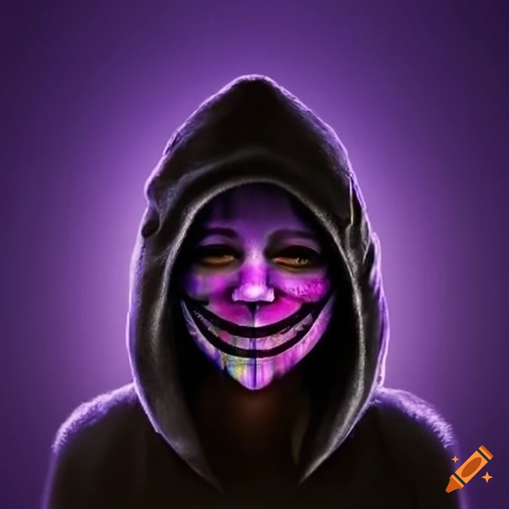 close-up of a hacker's face