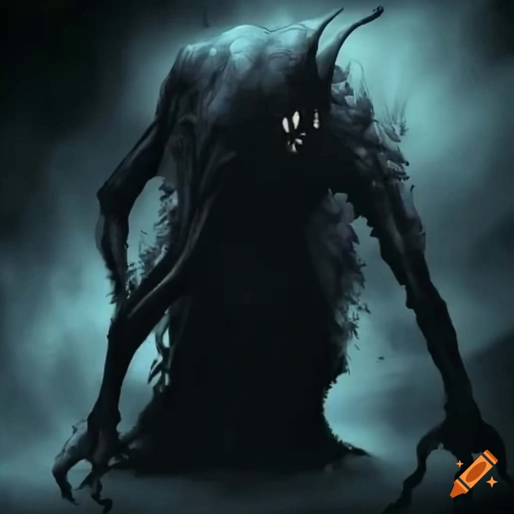 sinister shadow entity in the dark