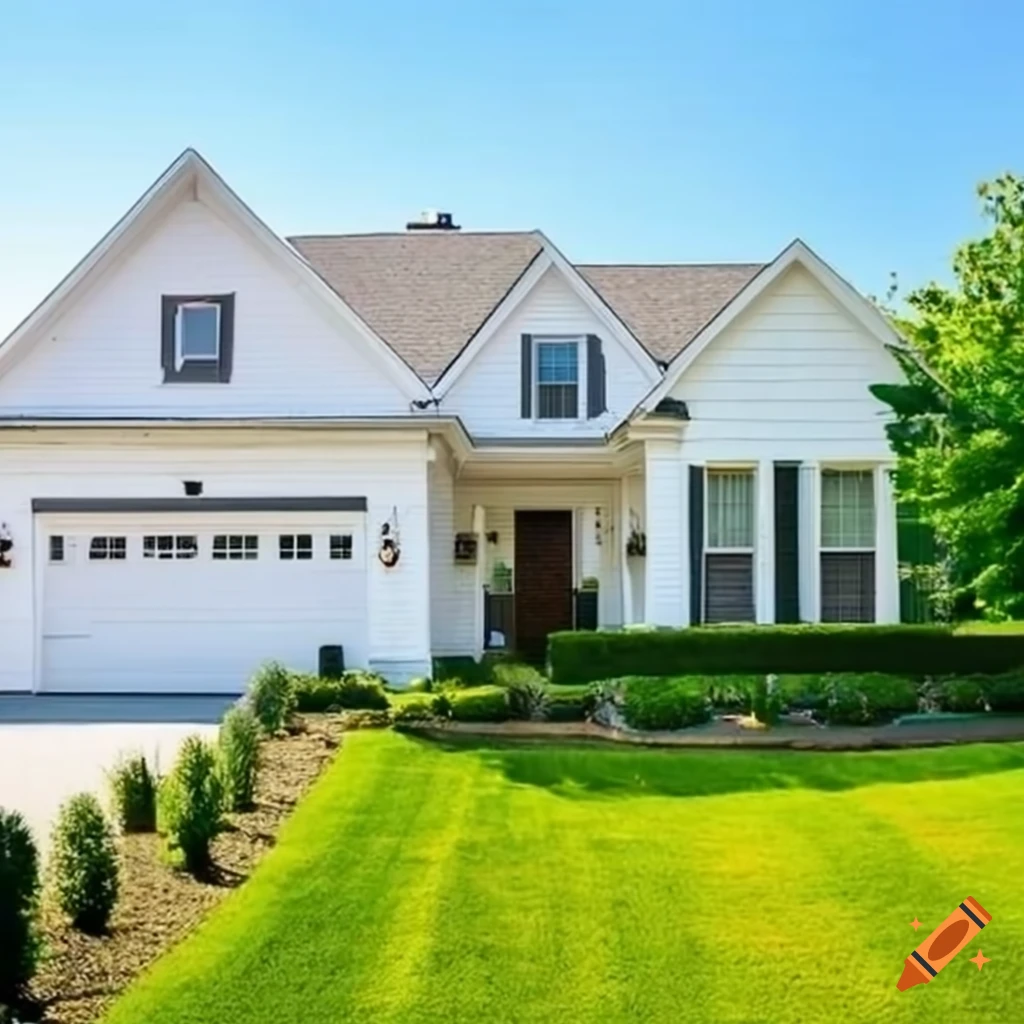 picture of a beautiful clean neighborhood with white houses