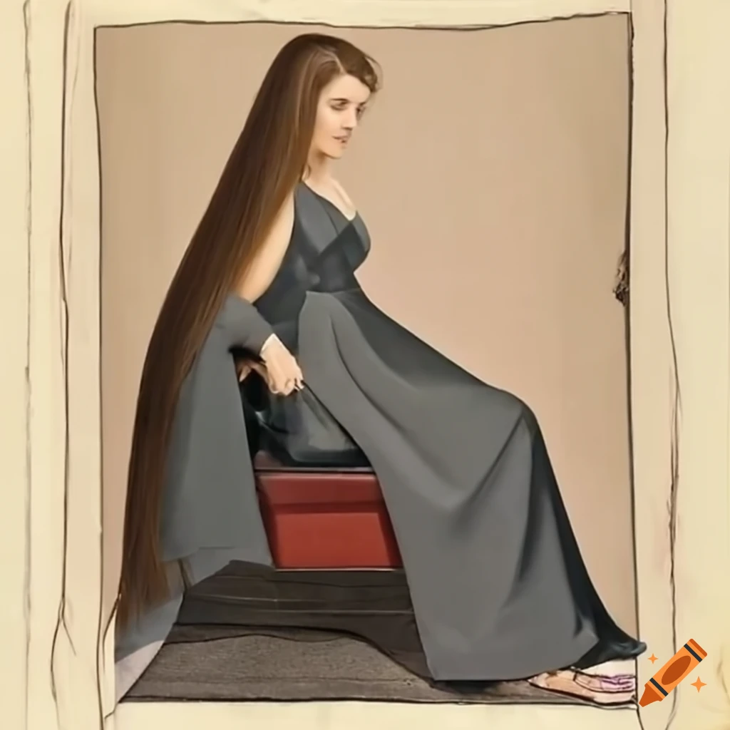 Topenga getting her hair cut in a salon