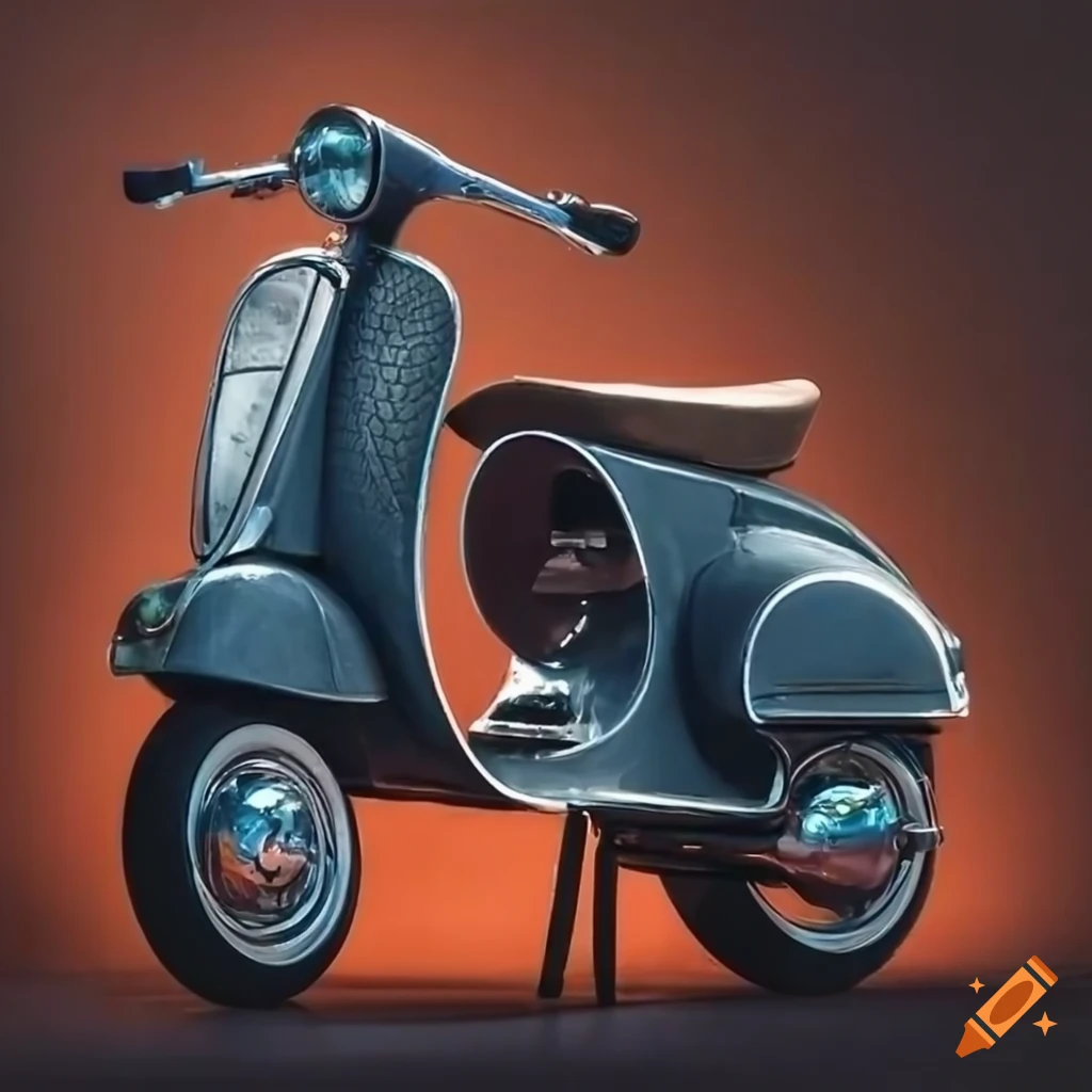 vintage Italian-style moped from the 1960s