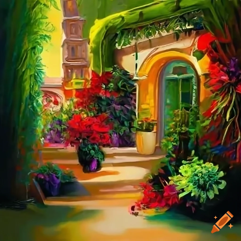 interior of a house filled with plants